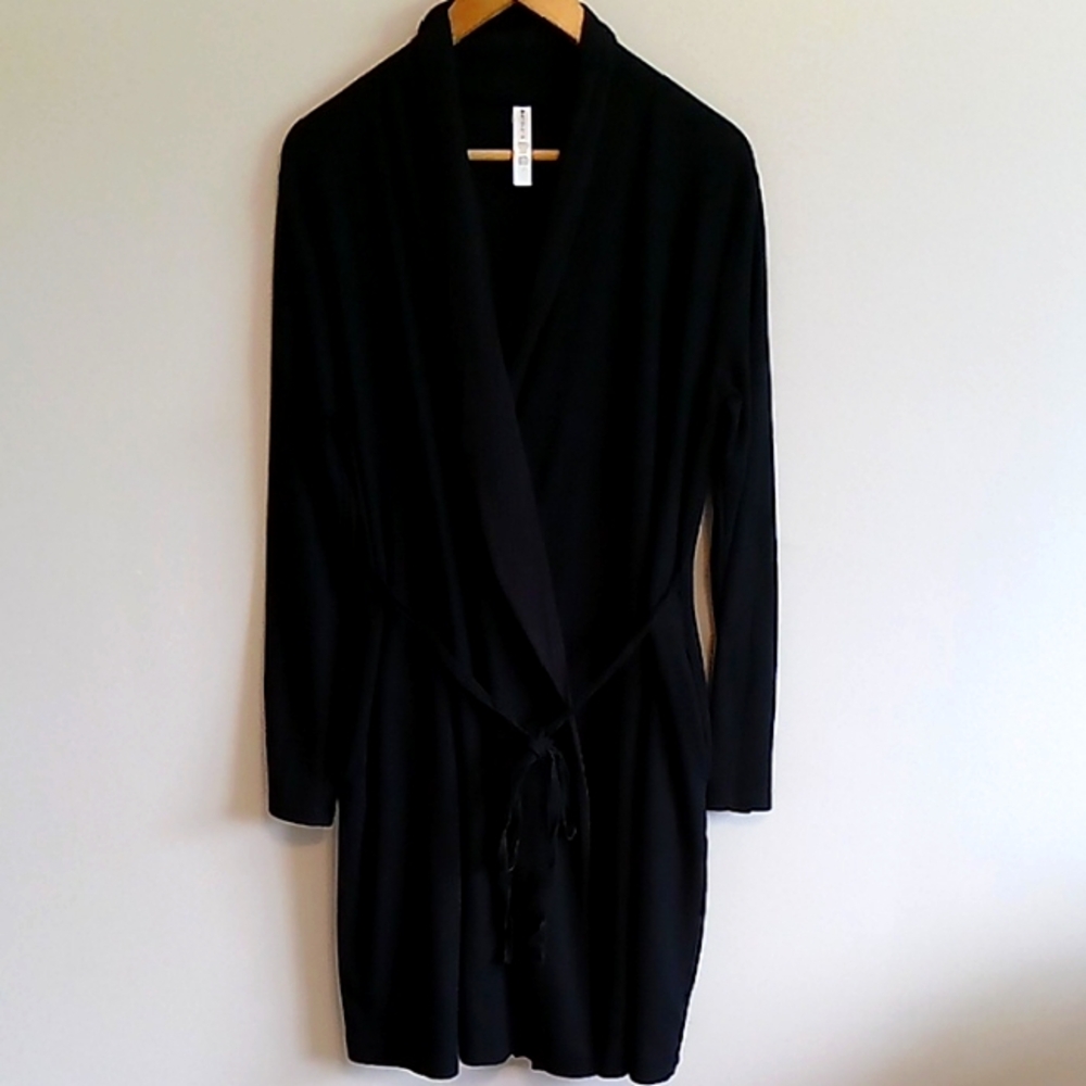 Athleta Wind Down Sleep Robe Midnight Black Size Medium